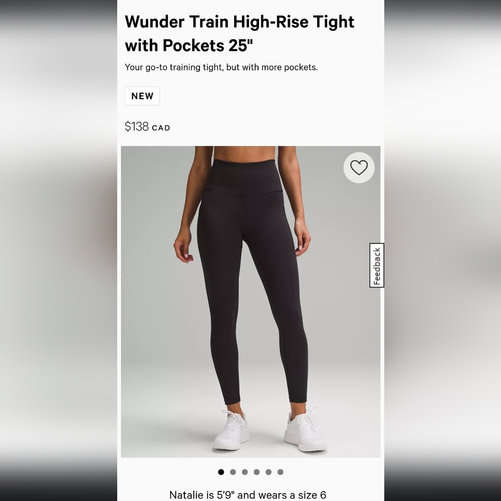Lululemon Wunder Train High-Rise Tight with Pockets